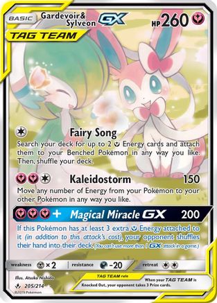 Gardevoir & Sylveon-GX 205/214 - Unbroken Bonds Holofoil