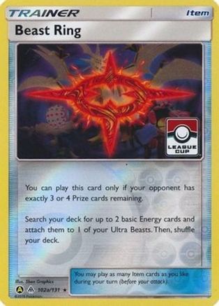 Beast Ring - 102a/131 (League Cup) 102a/131 - League & Championship Cards Reverse Holofoil