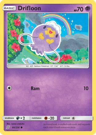 Drifloon 80/236 - SM  Unified Minds Reverse Holofoil