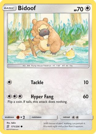 Bidoof 171/236 - SM  Unified Minds Reverse Holofoil