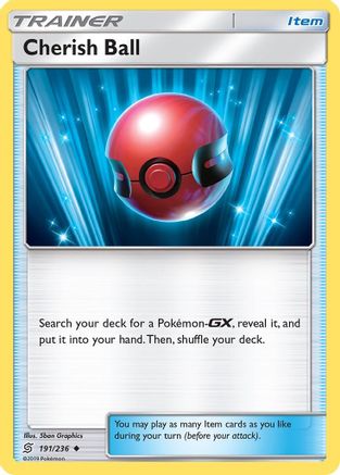 Cherish Ball 191/236 - SM  Unified Minds Reverse Holofoil