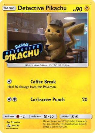 Detective Pikachu - SM190 (Stamped) SM190 - SM Promos Holofoil