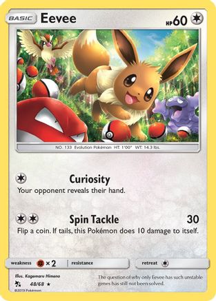 Eevee (48) 48/68 - Hidden Fates Holofoil
