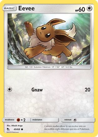 Eevee (49) 49/68 - Hidden Fates Reverse Holofoil