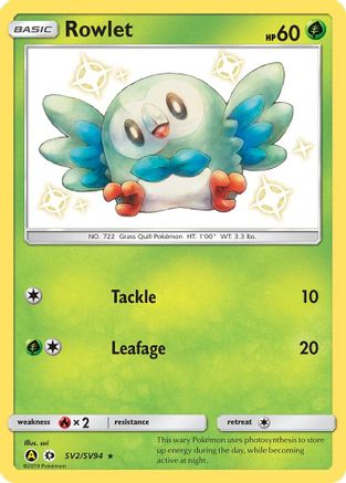 Rowlet SV2/94 - Shiny Vault Holofoil