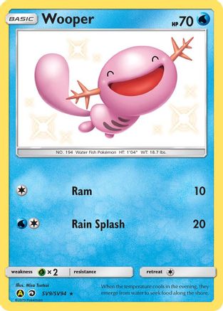 Wooper SV9/94 - Hidden Fates Shiny Vault Holofoil