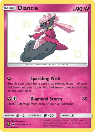 Diancie SV36/94 - Hidden Fates Shiny Vault Holofoil