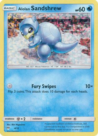 Alolan Sandshrew - 4/12 4/12 - McDonalds Promos 2019 Holofoil