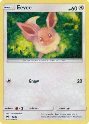 Eevee - 12/12 12/12 - McDonalds Promos 2019 Holofoil