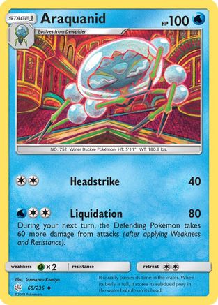 Araquanid 65/236 - SM  Cosmic Eclipse Reverse Holofoil