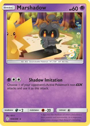 Marshadow 103/236 - Cosmic Eclipse Reverse Holofoil