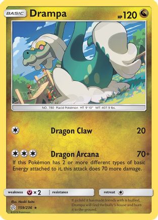 Drampa 159/236 - SM  Cosmic Eclipse Reverse Holofoil