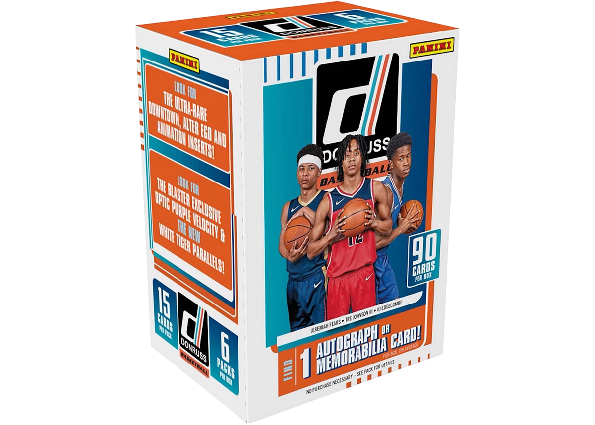 2025-26 Panini Donruss Basketball Blaster Trading Card Box (1 Autograph or Memorabilia Per Blaster Box)