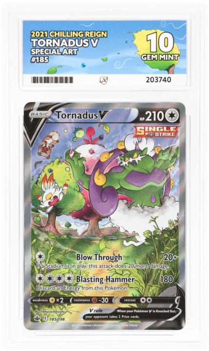 ACE 10  - Tornadus V - 185/198 - Chilling Reign - Pokemon