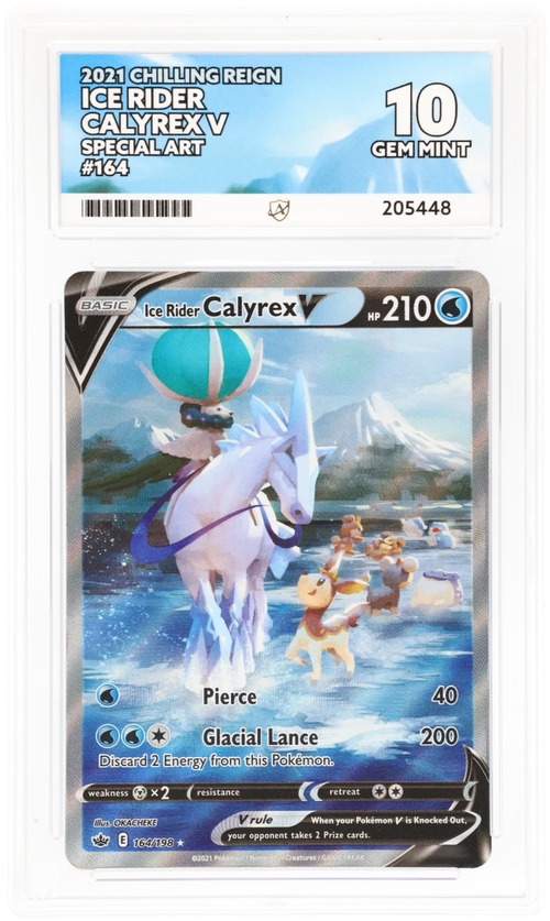ACE 10 - Ice Rider Calyrex V - 164/198 - Special Art - 2021 Chilling Reign - Pokemon