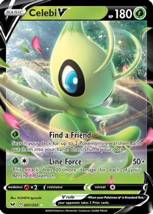 Celebi V 1/202 - SWSH01 Sword & Shield Base Set Holofoil