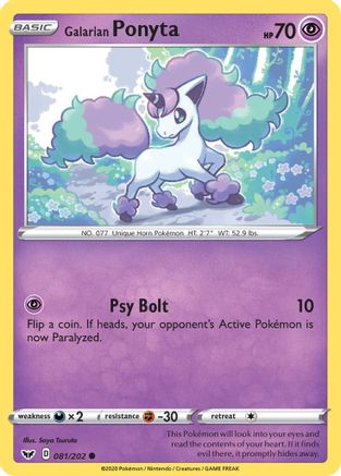 Galarian Ponyta 81/202 - Sword & Shield
