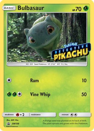 Bulbasaur - SM198 (Detective Pikachu Stamped) SM198/248 - SM Promos Holofoil