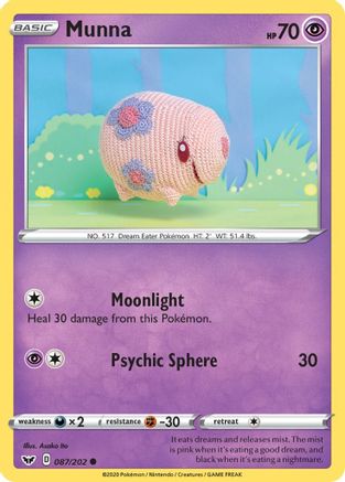 Munna 87/202 - Sword & Shield Reverse Holofoil