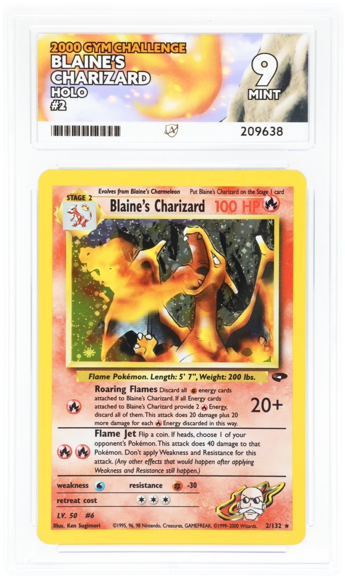 Blaine's Charizard Holo 2/132  - Ace 9 - 2000 Gym Challenge