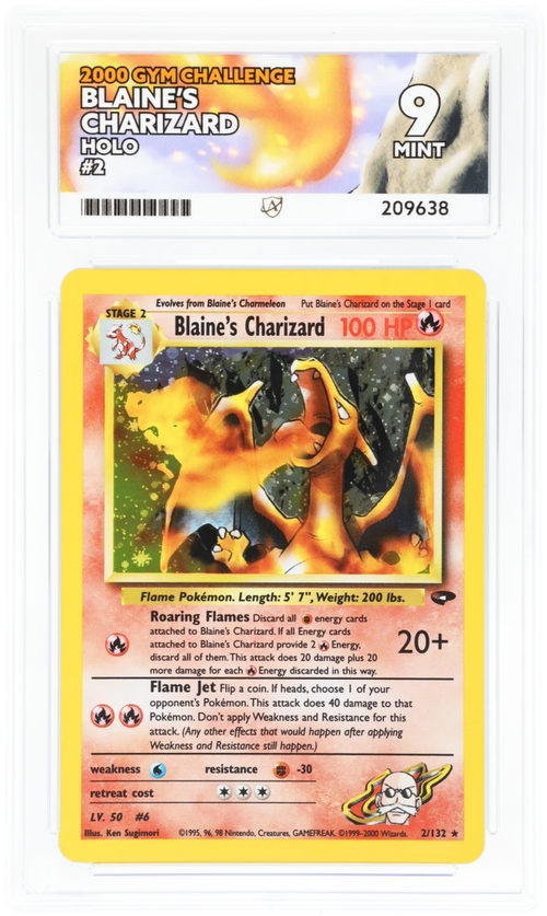 Blaine's Charizard Holo 2/132  - Ace 9 - 2000 Gym Challenge
