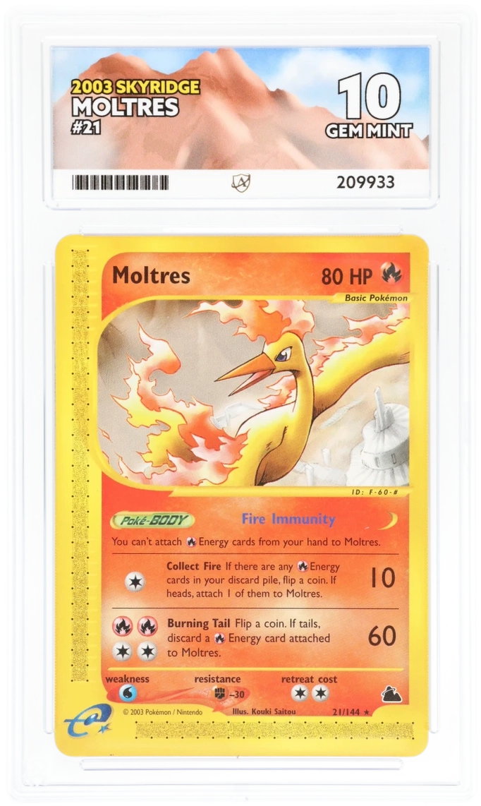 ACE 10 - Moltres - 21/144 - Skyridge - Pokemon - front