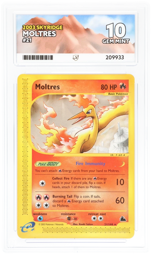 ACE 10 - Moltres - 21/144 - Skyridge - Pokemon - front