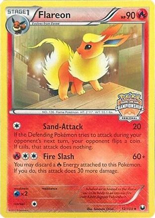 Flareon - 12/108 (Regional Championships) 12 - League & Championship Cards Reverse Holofoil