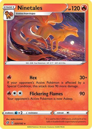Ninetales 25/192 - Rebel Clash Reverse Holofoil