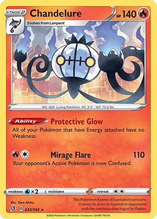 Chandelure 33/192 - SWSH02 Rebel Clash Holofoil