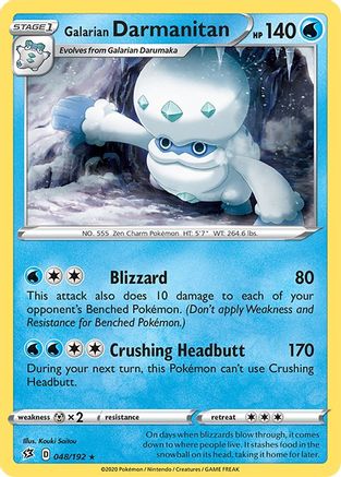 Galarian Darmanitan 48/192 - Rebel Clash Reverse Holofoil