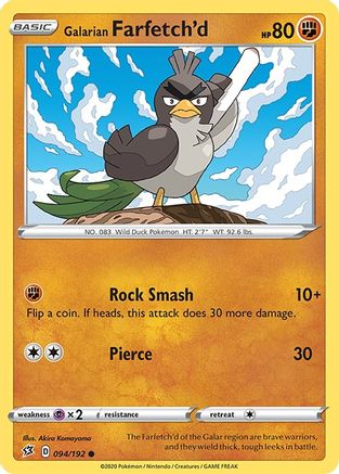 Galarian Farfetch'd 94/192 - Rebel Clash