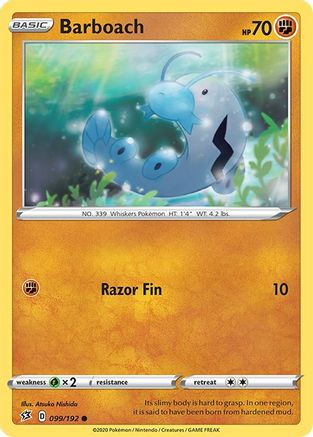 Barboach 99/192 - SWSH02 Rebel Clash Reverse Holofoil