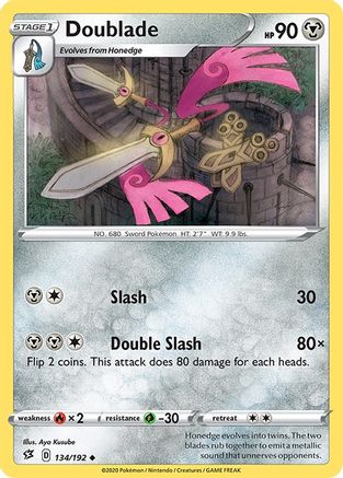 Doublade 134/192 - SWSH02 Rebel Clash Reverse Holofoil