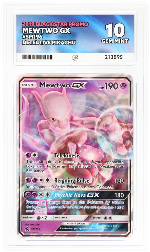 Mewtwo GX SM196 - Ace 10 - Detective Pikachu Promo