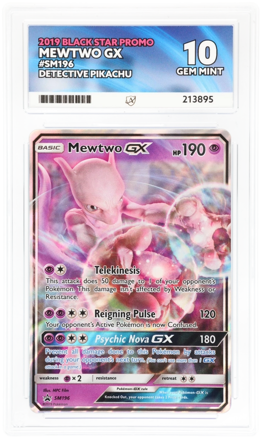 Mewtwo GX SM196 - Ace 10 - Detective Pikachu Promo