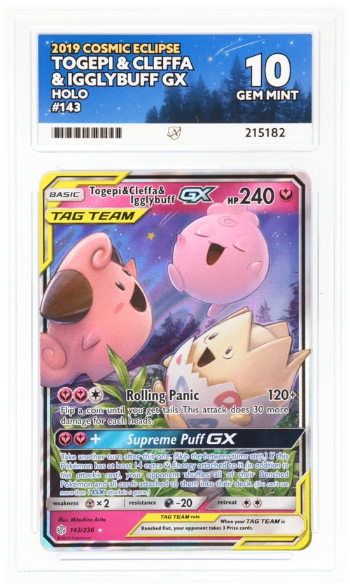 Togepi & Cleffa & Igglybuff GX Holo 143 - Ace 10 - Cosmic Eclipse