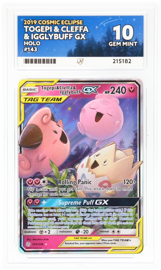 Togepi & Cleffa & Igglybuff GX Holo 143 - Ace 10 - Cosmic Eclipse