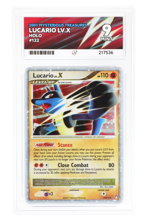 Lucario LV.X 122/123 - ACE 9 - Mysterious Treasures - 2007 - Holo