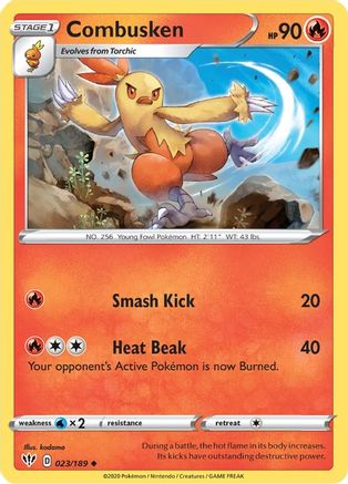 Combusken 23/189 - SWSH03 Darkness Ablaze