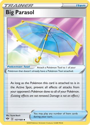 Big Parasol 157/189 - SWSH03 Darkness Ablaze Reverse Holofoil