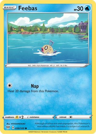 Feebas 38/189 - Darkness Ablaze Reverse Holofoil