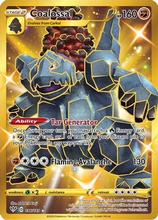 Coalossal (Secret) 198/189 - SWSH03 Darkness Ablaze Holofoil