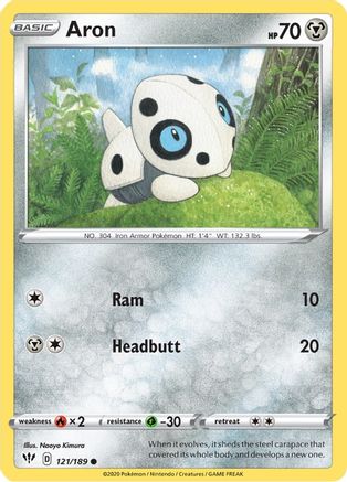 Aron 121/189 - SWSH03 Darkness Ablaze Reverse Holofoil