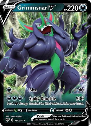 Grimmsnarl V 114/189 - Darkness Ablaze Holofoil