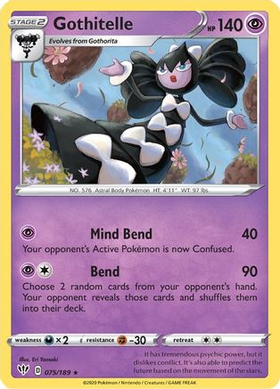 Gothitelle 75/189 - Darkness Ablaze Reverse Holofoil