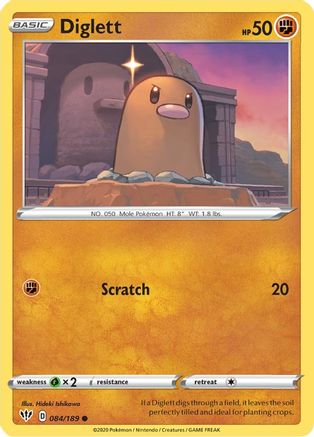 Diglett 84/189 - SWSH03 Darkness Ablaze