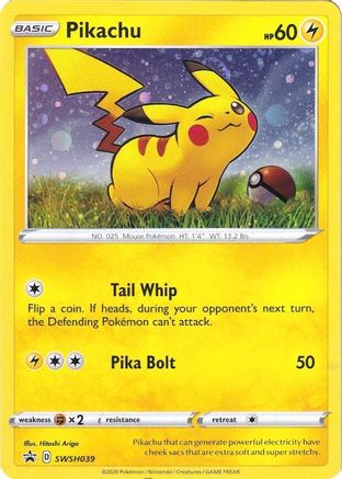 Pikachu SWSH039/307 - SWSH Black Star Promos Holofoil