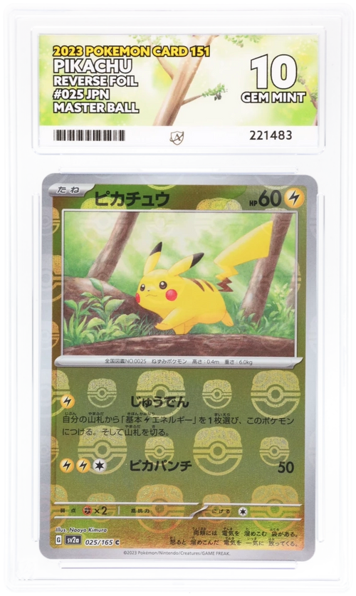 Pikachu Reverse Foil Master Ball 025/165 - Ace 10 - JPN 151