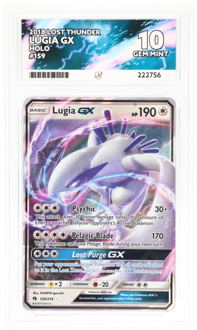 ACE 10 - Lugia GX - 159/214 - Lost Thunder - Pokemon